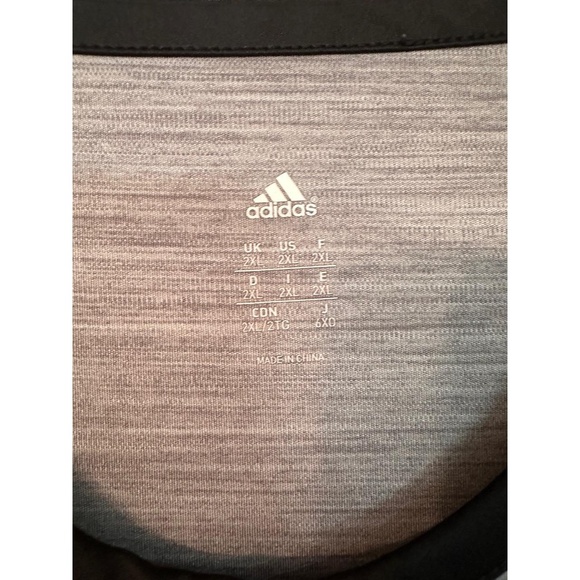 Adidas Mens 2XL Heathered Grey Athletic Workout Tank Top Sleeveless Sporty - Picture 5 of 6